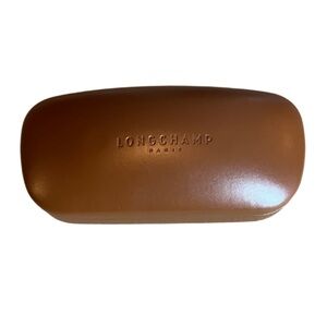 Longchamp Brown Sunglass Case & Cleaning Cloth NWOT